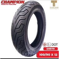 Champion Tire (100/90-10, 100/90-12 &amp; 110/90-12 ) Tubeless Made In Thailand Brand New Burgman Gravis