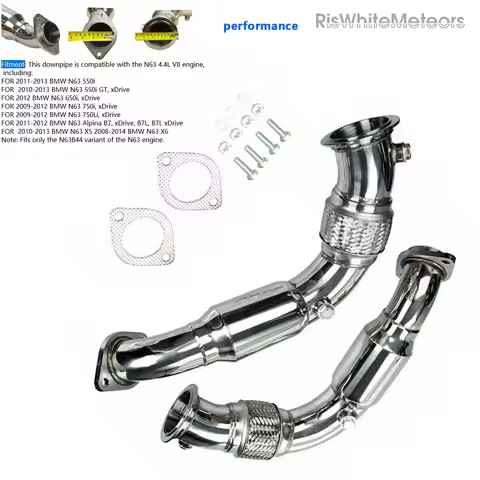 NEW Stainless Steel Exhaust Downpipe for 2008-2014 BMW N63B44 Twin Turbo engine X6/X5 550I 650I 750I