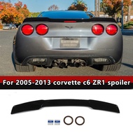 Extended Style ABS Plastic Rear Trunk Lid Rear Trunk Wing Spoiler Fits 05-13 Corvette C6 ZR1 Carbon 
