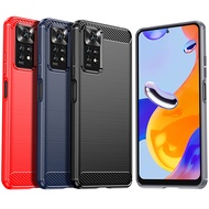 Casing Redmi Note 11 Pro Case Carbon Fiber High-grade Cover Soft TPU Phone Case Redmi Note 11 Pro 5G