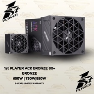 [1st Player ACK BRONZE 650W 750W 850W 80+ Bronze] Gaming Power Supply PSU Black Ready Stock
