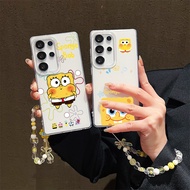 For OPPO Find X3 Lite X7 X8S X8 Ultra F21 F21S F27 Pro Cartoon SpongeBob Patrick Star Phone Case Flo