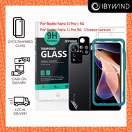 IBYWIND Tempered Glass For Redmi Note 11 Pro + 5G/11 Pro 4G/5G Global, with 2 Pcs Tempered Glass