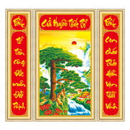 Tranh Đính Đá 5d CỬU HUYỀN THẤT TỔ. Kích Thước: 50cmx1m15- 65cm x 1m15