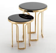 RJP FURNITURE Meja Besi Bulat Minimalis Sudut Ruang Tamu-Geral Table