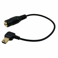 3.5mm Female to Male 5-Pin Mini USB Microphone Adapter, Audio Transfer Adapter Cable Cord, Compatibl