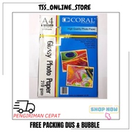 Glossy Photo Paper A4 210Gsm Coral