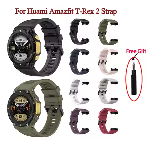 For Amazfit T-rex 2 Strap Silicone Replacement Band For Amazfit trex2 T-rex2 strap Sport bracelet fo