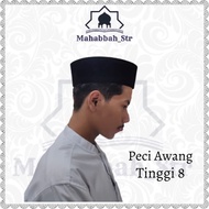 HITAM Awang songkok awang 8cm High Black Cap AC