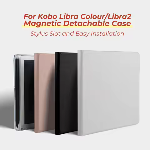Twosheep suit for Kobo Libra Colour Kobo Libra2 Magnetic Detachable Case Cover with Stylus Slot Clea