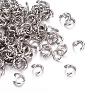 A 4mm 5mm 6mm 8mm 9mm 10mm Open Jump Rings Stainless Steel O Ring Connectors Bulks for DIY Craft