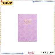 FENGLIN 2025 Agenda Book, A7 Mini 2025 Planner Notebook, Mini with Calendar English Laser Daily Week