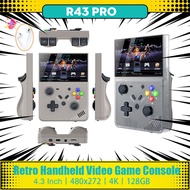 R43 Pro Portable Handheld Console 4.3 Inch 480x272 4K Screen Retro Video Game Player for PS1 PSP 20000+ Games 25 Simulators dqwo89 Shop