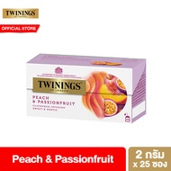 ทไวนิงส์ เครื่องดื่ม พีช เเอนด์ แพชชั่น ฟรุ้ต ชนิดซอง 2 กรัม แพ็ค 25 ซอง Twinings Peach &amp; Passionfruit 2 g. Pack 25 Tea Bags