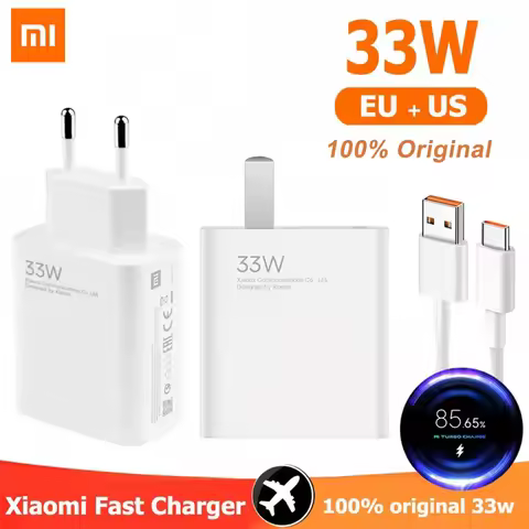 Original Xiaomi 33W Turbo Charger Fast Charge US Adapter For Mi 10T 10S Poco X5 X3 M5S F3 Redmi Note