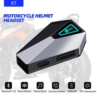X3 Motorcycle Intercom Helmet Headset Wireless Bluetooth Earphones IP65 Waterproof Noise Reduction Hands Free Call Headset Speaker
