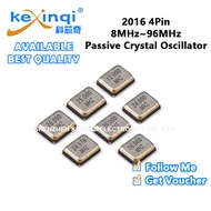 (1pcs) 2016 Passive Crystal Oscillator 4Pin 8MHz 12MHz 16MHz 20MHz 24MHz 24.576MHz 25MHz 26MHz 27MHz