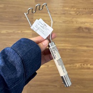 MUJI MUJI Stainless Steel Manual Masher Small Potato Masher Kitchen Gadget Thick Skin Orange Same St