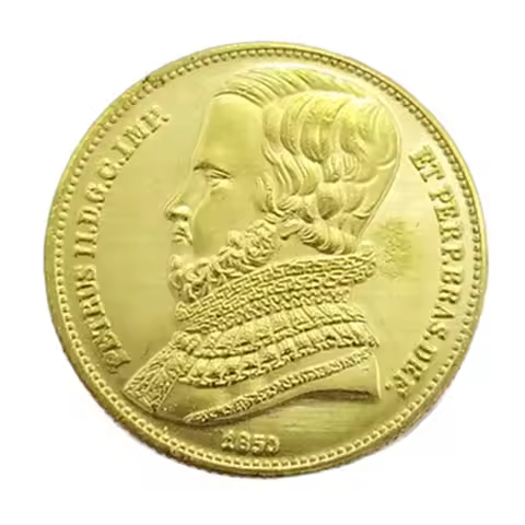 1850 Brazil Commemorative Coins 10 000 Reis - Pedro II Souvenirs Home Decoration Crafts Desktop Orna