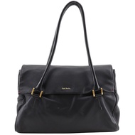 二手Paul Smith N Hunting 手提包 PWN150，黑色皮革，單肩包/手提包，A4 尺寸，磁扣，女士。