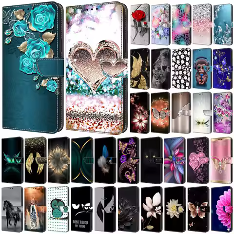 For Samsung A53 A33 5G Case Painted Pattern Wallet Flip Book Cover for Samsung Galaxy A53 A33 A13 A2