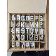 DACD Full Set (Each10pcs x33types) 5MM Extra White Mahjong Car Plate Wordings Number Plate kereta /c