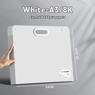 KARWEN863 Bốn lớp Thư mục tệp A2/A3/A4. Di động Album ảnh Đơn giản Chống nước Túi lưu trữ giấy vẽ Qu