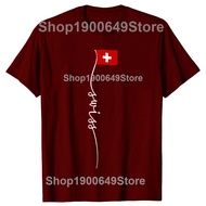 Funny Switzerland Signature Swiss Flag Graphic T-shirts Tshirt Men Womens Fashion Casual Oversized 1