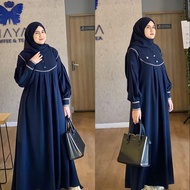 Gamis Wanita Muslimah List Abaya Model Terbaru Kekinian / Gamis Polos Jumbo / Gamis Polos Simple dan Elegan