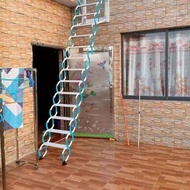 Tangga loteng - Tangga dinding - Tangga lipat teleskopik - wall mounted telescopic stairs