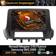 Andoird 14 Car Radio For Renault Megane 3 RS Fluence Samsung SM3 2008 2010 2014 5G WIFI GPS BT 4G LT