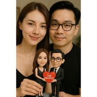 Custom Anniversary Couple Bobblehead "1st Anniversary Edition"