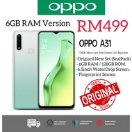 Original OPPO A31 6GB RAM/128GB ROM 6.5inch WaterDrop Screen 4G LTE Fingerprint Access ***import original new set***