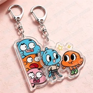 Hot Lovely Cartoon Gumball Watterson Keychains for Accessories Lovely Darwin Watterson Tawog Keyring
