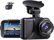 XRC TECH 2 Channel Dash Cam for Cars, 2.5K Car Dvr WiFi GPS Black Box Rear Camera 720P,2.0 IPS Scree