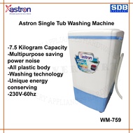 Astron-7.5kg Capacity-Single Tub Washing Machine-(WM-759)-1pc
