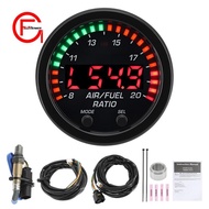 【Best Price】Wideband AFR Gauge Wideband O2 Air/ Ratio Gauge Kit LSU 4.9 Oxygen Sensor AFR Gauge Mete