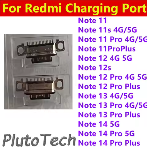 10pcs USB Charging Port Connector for Xiaomi Redmi Note 11 11S 11E/12/13 pro 4G/12T Pro/14 5G 14 Pro