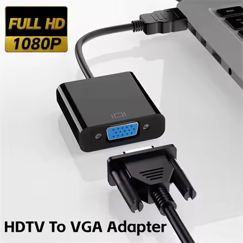 1080P Digital Analog HDTV Male To Female VGA Cable Converter HDTV Compatible to VGA Adapter For Lapt