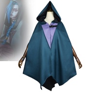 Arcane-Inspired Hooded Cosplay Cloak - Anime Style Jinx Lookalike | LoL