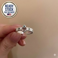Matte Heart Ring Korea Style Minimalist Statement Finger Jewelry Birthday Gift BFF KR35
