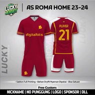 AS Roma Home Jersey Football Shirt 2023 - 2024 [Free Logo, Name and Back Number]