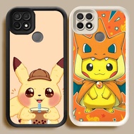BI62 Pikachu Casing for OPPO A15 Realme C12 A15s A35 C25 C25S C15 White Black