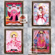 Co Chin wall painting 36x48cm in glossy fabric with genuine composite frame