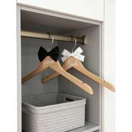 Wedding Hanger Set, Wooden Wedding Dress Hangers - Suit And Off-Shoulder Dress Hangers With Ribbon, 