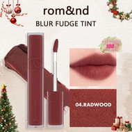 BLUR FUDGE TINT 04 RADWOOD 0.17oz, Romand Liquid Lipstick, Lip Tint, Matte Lip Gloss, Creamy Texture