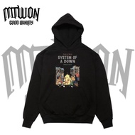 KATUN HITAM System OF A DOWN band Hoodie jacket metal rock punk jacket non Zipper black men women ad