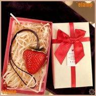 ELAINE Strawberry Key Ring, Waterproof  Design Bag Charm, Elegant Resin Handmade Keychain Car Interi