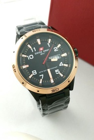 Jam Tangan Pria Swiss Army 8151 Black Rose Gold Fossil Diesel