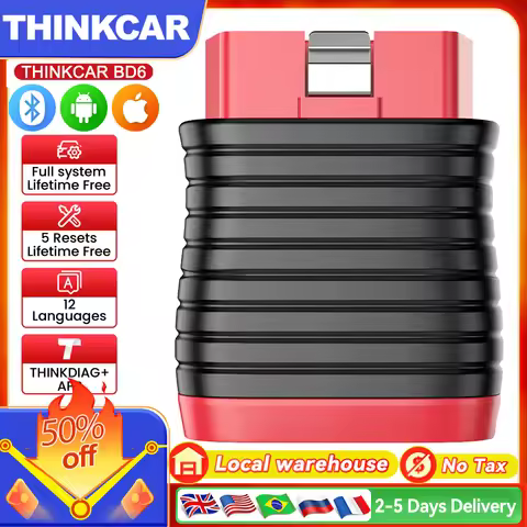 THINKCAR BD6 obd2 Scanner Bluetooth Diagnostic Full System Diagnosis 5 Reset Function Scan Tool Life